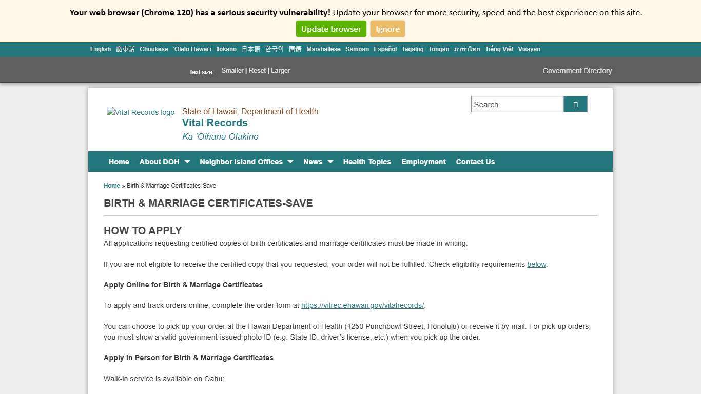 Vital Records Birth & Marriage Certificates-Save